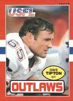 1985 Topps USFL #7 Dave Tipton Front