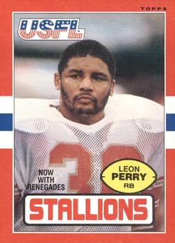 1985 Topps USFL #25 Leon Perry Front