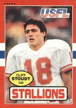 1985 Topps USFL #29 Cliff Stoudt Front