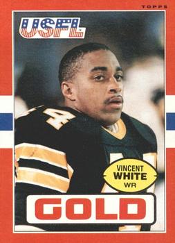 1985 Topps USFL #38 Vincent White Front