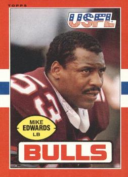 1985 Topps USFL #51 Mike Edwards Front