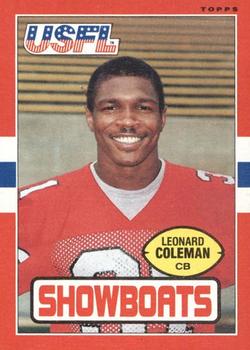 1985 Topps USFL #68 Leonard Coleman Front