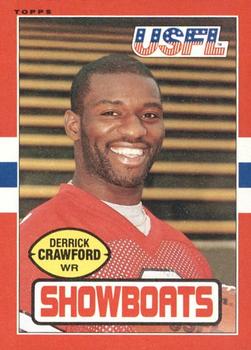 1985 Topps USFL #70 Derrick Crawford Front