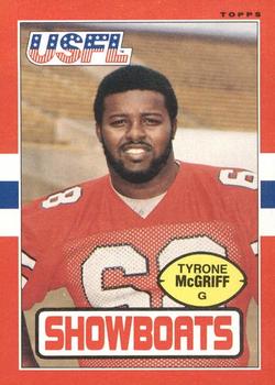 1985 Topps USFL #73 Tyrone McGriff Front