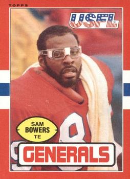 1985 Topps USFL #77 Sam Bowers Front
