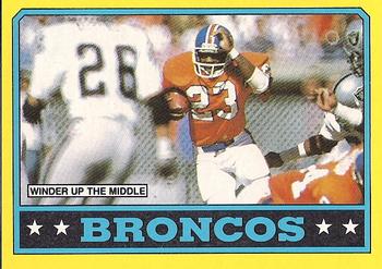1986 Topps #111 Broncos Team Leaders Front