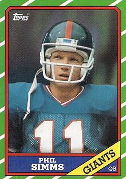 1986 Topps #138 Phil Simms Front