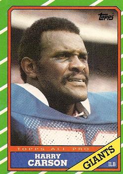 1986 Topps #152 Harry Carson Front