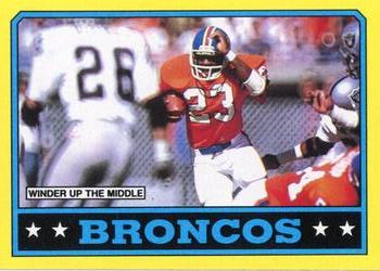 1986 Topps #111 Broncos Team Leaders Front