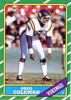 1986 Topps #302 Greg Coleman Front