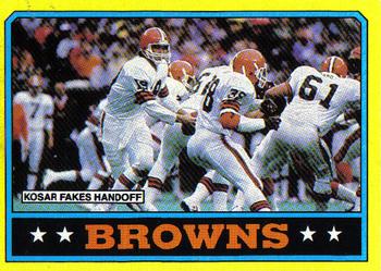 1986 Topps #185 Browns Team Leaders Front