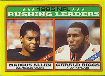 1986 Topps #227 Marcus Allen / Gerald Riggs Front