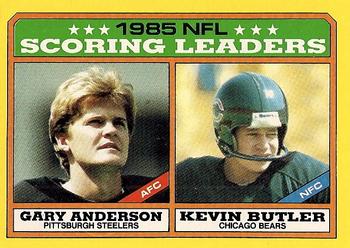 1986 Topps #228 Gary Anderson / Kevin Butler Front