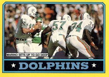 1986 Topps #44 Dolphins Team Leaders Front