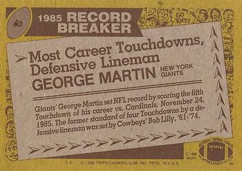 1986 Topps #5 George Martin Back