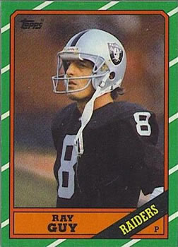 1986 Topps #69 Ray Guy Front