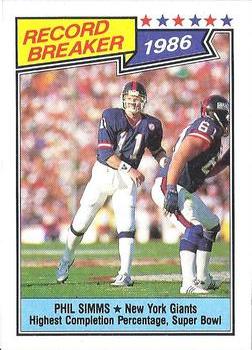 1987 Topps #8 Phil Simms Front