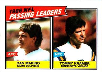 1987 Topps #227 Dan Marino / Tommy Kramer Front