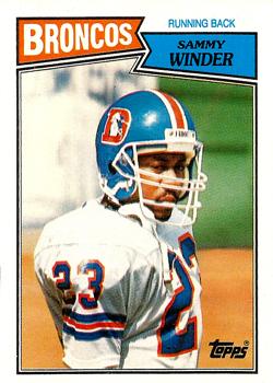 1987 Topps #33 Sammy Winder Front