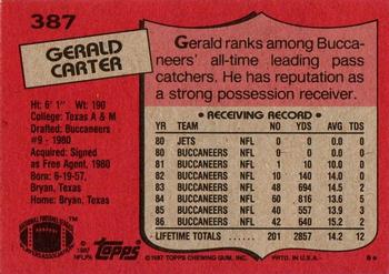 1987 Topps #387 Gerald Carter Back