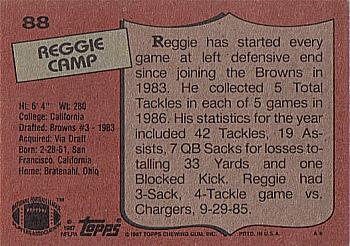 1987 Topps #88 Reggie Camp Back