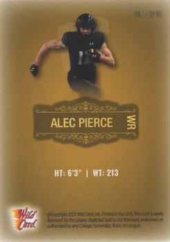 2022 Wild Card Matte #MB-3 Alec Pierce Back