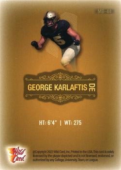 2022 Wild Card Matte #MB-44 George Karlaftis Back