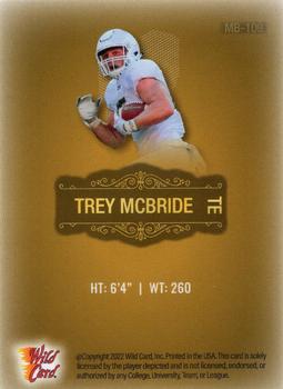 2022 Wild Card Matte #MB-109 Trey McBride Back