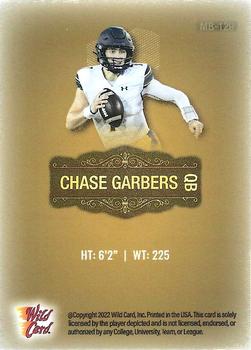 2022 Wild Card Matte #MB-129 Chase Garbers Back