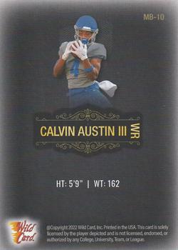 2022 Wild Card Matte - Black #MB-10 Calvin Austin III Back