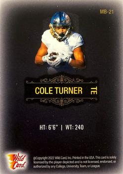 2022 Wild Card Matte - Black #MB-21 Cole Turner Back
