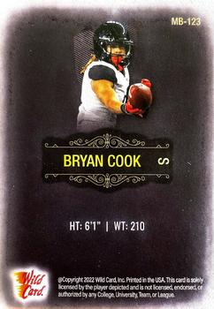 2022 Wild Card Matte - Black #MB-123 Bryan Cook Back