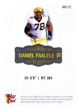 2022 Wild Card Matte - White #MB-27 Daniel Faalele Back