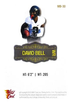 2022 Wild Card Matte - White #MB-30 David Bell Back