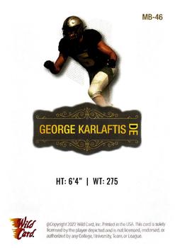 2022 Wild Card Matte - White #MB-46 George Karlaftis Back