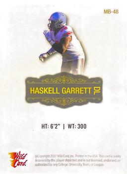 2022 Wild Card Matte - White #MB-48 Haskell Garrett Back