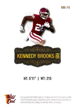 2022 Wild Card Matte - White #MB-74 Kennedy Brooks Back