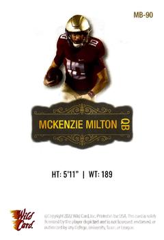 2022 Wild Card Matte - White #MB-90 McKenzie Milton Back
