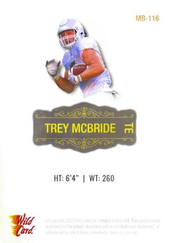 2022 Wild Card Matte - White #MB-116 Trey McBride Back