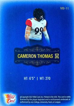 2022 Wild Card Matte - Blue #MB-11 Cameron Thomas Back