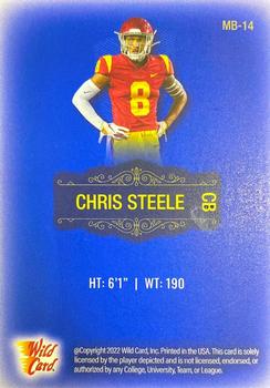 2022 Wild Card Matte - Blue #MB-14 Chris Steele Back