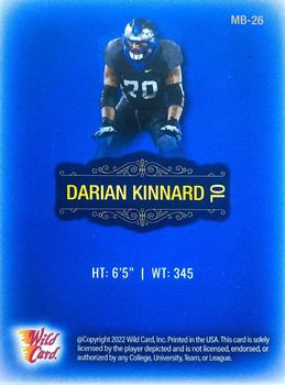 2022 Wild Card Matte - Blue #MB-26 Darian Kinnard Back