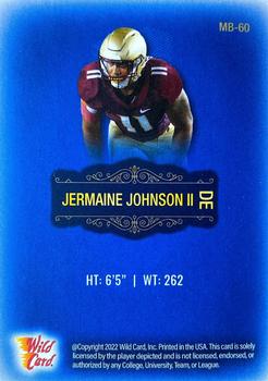 2022 Wild Card Matte - Blue #MB-60 Jermaine Johnson II Back