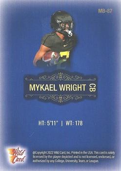 2022 Wild Card Matte - Blue #MB-87 Mykael Wright Back
