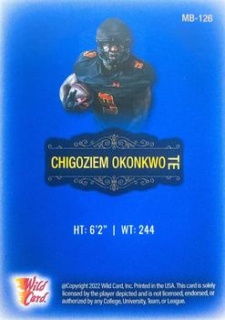 2022 Wild Card Matte - Blue #MB-126 Chigoziem Okonkwo Back