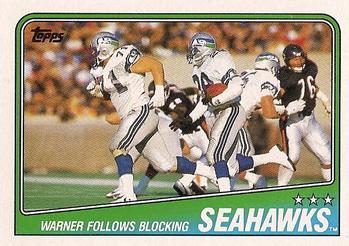 1988 Topps #130 Seahawks Team Leaders - Curt Warner Front