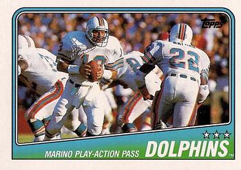 1988 Topps #189 Dolphins Team Leaders - Dan Marino Front