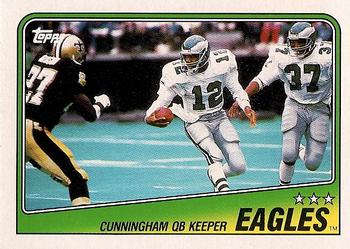 1988 Topps #233 Eagles Team Leaders - Randall Cunningham Front