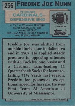 1988 Topps #256 Freddie Joe Nunn Back