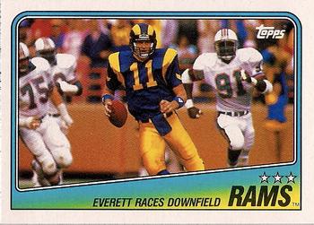 1988 Topps #287 Rams Team Leaders - Jim Everett Front